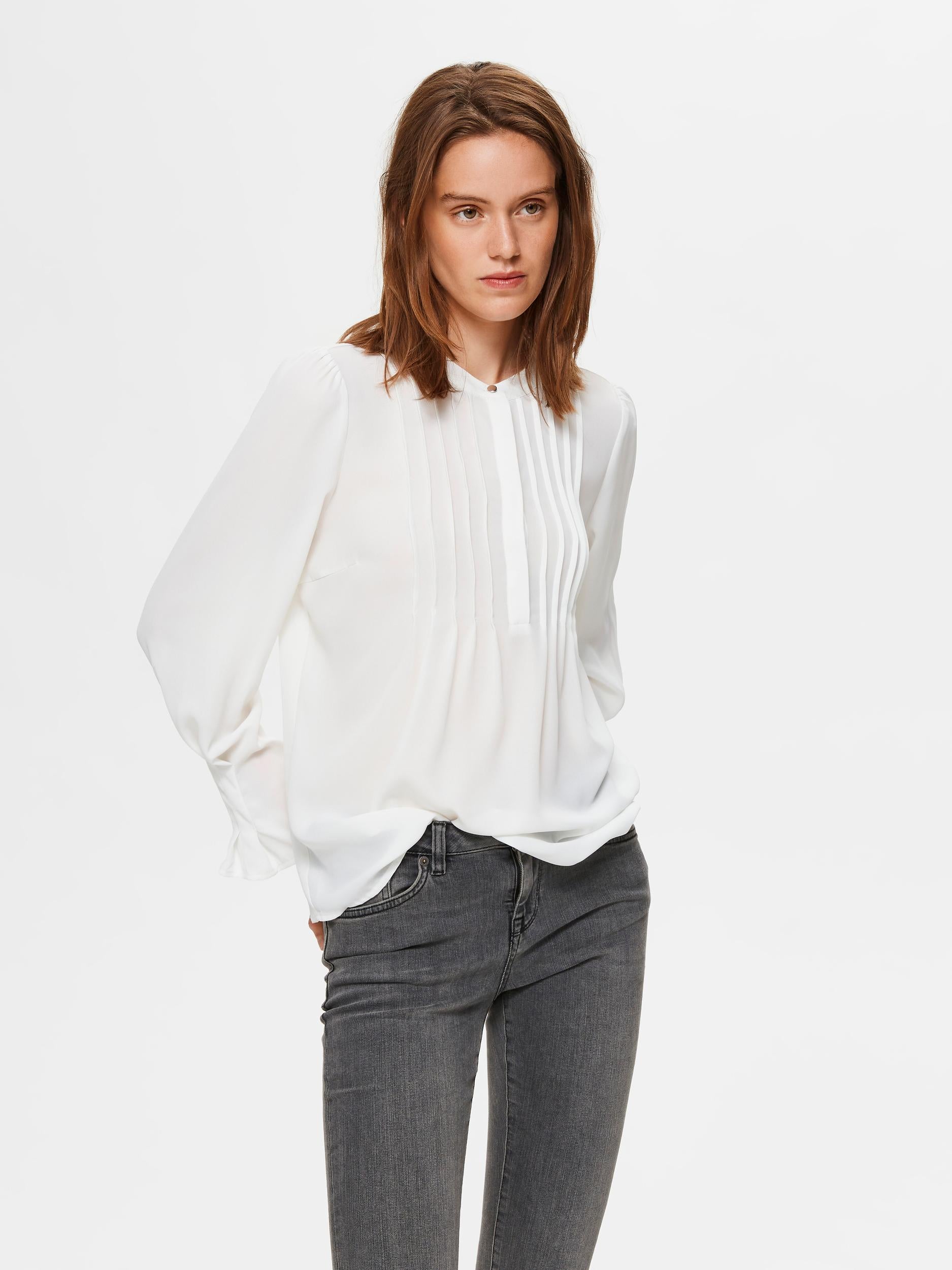 SLFLIVIA L/S Top - snow white